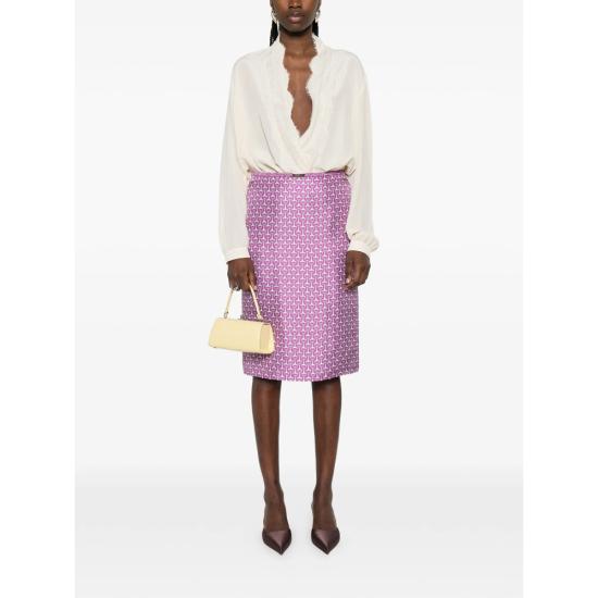 26SS 구찌 스커트 853416 ZAUOO 5794 PURPLE WHITE - GUCCI