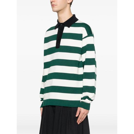 26SS 구찌 폴로 티셔츠 851696 XKFBA 3035 GREEN WHITE - GUCCI