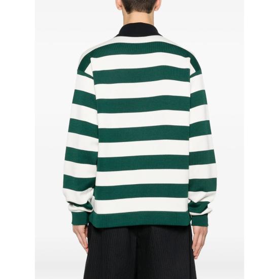 26SS 구찌 폴로 티셔츠 851696 XKFBA 3035 GREEN WHITE - GUCCI