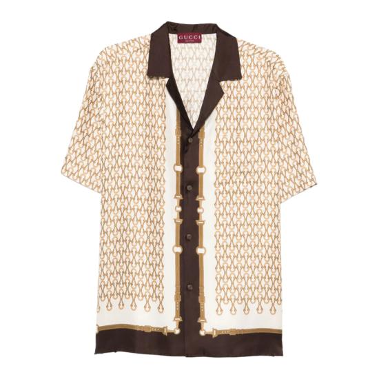 26SS 구찌 반팔 셔츠 794907 ZAUIZ 9549 NEUTRALS BROWN - GUCCI