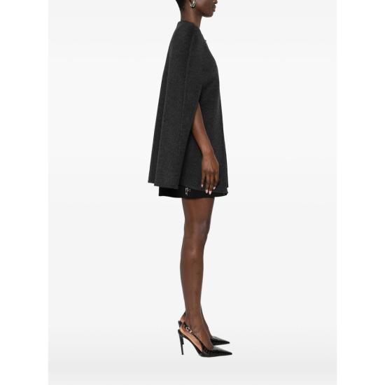 26SS 구찌 홀스빗 실크 울 케이프 852796 ZAQW0 1179 GREY - GUCCI