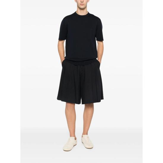 26SS 구찌 자수 실크 코튼 티셔츠 853379 XKFDL 4255 BLUE - GUCCI