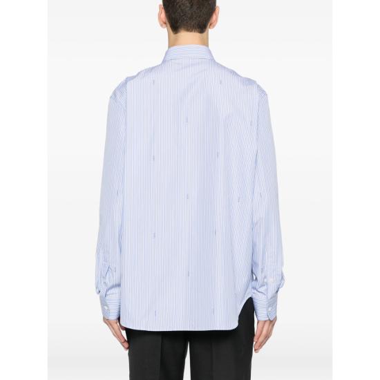 26SS 구찌 스트라이프 코튼 포플린 셔츠 852714 ZAUBA 4061 BLUE WHITE - GUCCI