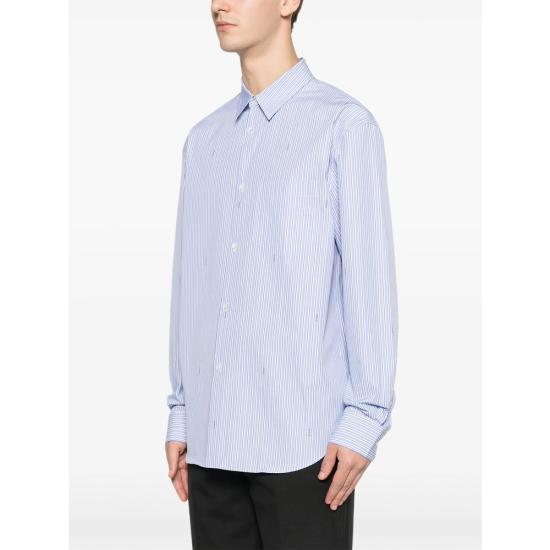 26SS 구찌 스트라이프 코튼 포플린 셔츠 852714 ZAUBA 4061 BLUE WHITE - GUCCI