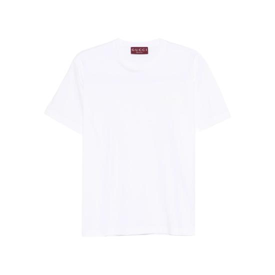 26SS 구찌 자수 코튼 저지 티셔츠 837959 XJHMR 9051 WHITE