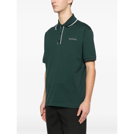 26SS 구찌 자수 코튼 피케 폴로 셔츠 806250 XJHHO 3015 GREEN - GUCCI