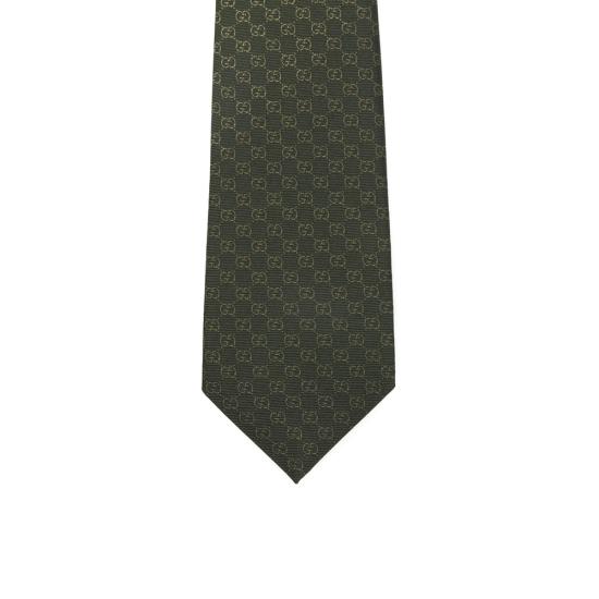 26SS 구찌 넥타이 853349 4E009 3167 GREEN BROWN - GUCCI