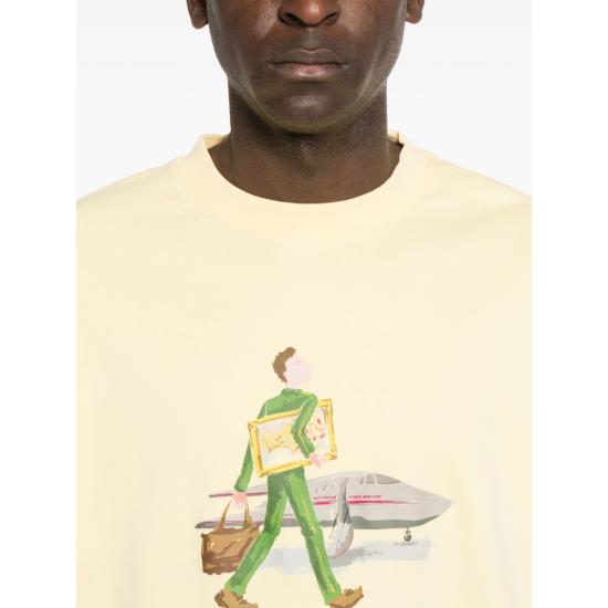 26SS 드롤드무슈 반팔 티셔츠 J TS290 CO002 LIYEL YELLOW - DROLE DE MONSIEUR