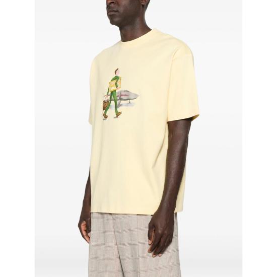 26SS 드롤드무슈 반팔 티셔츠 J TS290 CO002 LIYEL YELLOW - DROLE DE MONSIEUR