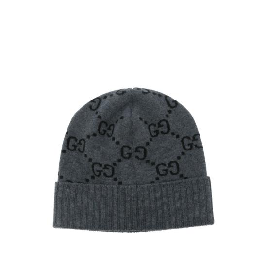 26SS 구찌 GG 캐시미어 자카드 비니 811392 4GABX 1260 GREY - GUCCI