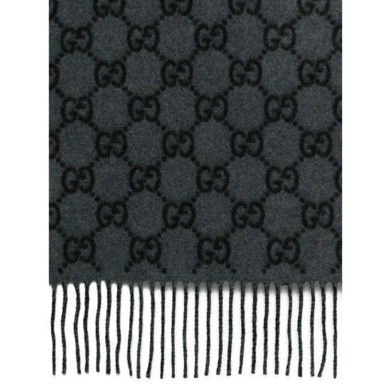 26SS 구찌 GG 캐시미어 스카프 812317 4GABX 1260 BLACK GREY - GUCCI