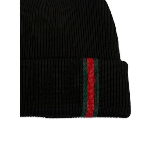 26SS 구찌 웹 디테일 울 비니 834192 4G200 1000 BLACK - GUCCI