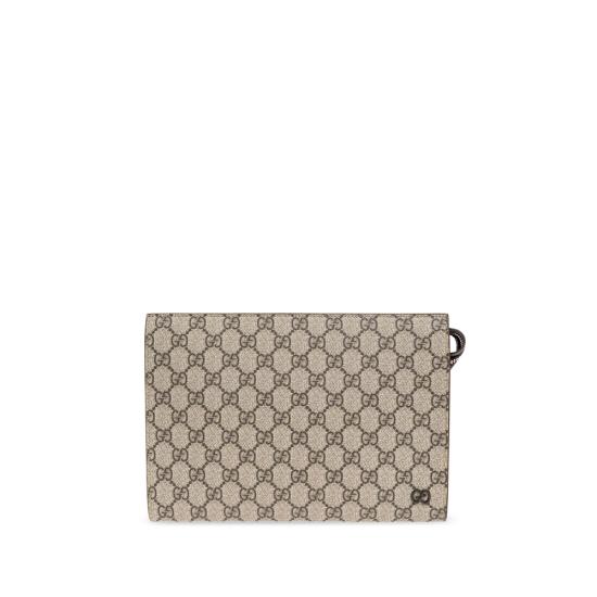 26SS 구찌 바이컬러 올오버 GG 파우치 768255 FACQC 9773 NEUTRALS BROWN