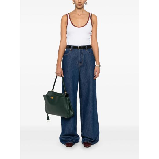 26SS 구찌 웹 코튼 탱크 탑 815851 XJG5O 9692 WHITE - GUCCI