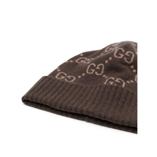 26SS 구찌 GG 캐시미어 자카드 비니 811392 4GABX 2579 BROWN - GUCCI