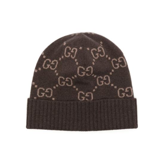 26SS 구찌 GG 캐시미어 자카드 비니 811392 4GABX 2579 BROWN