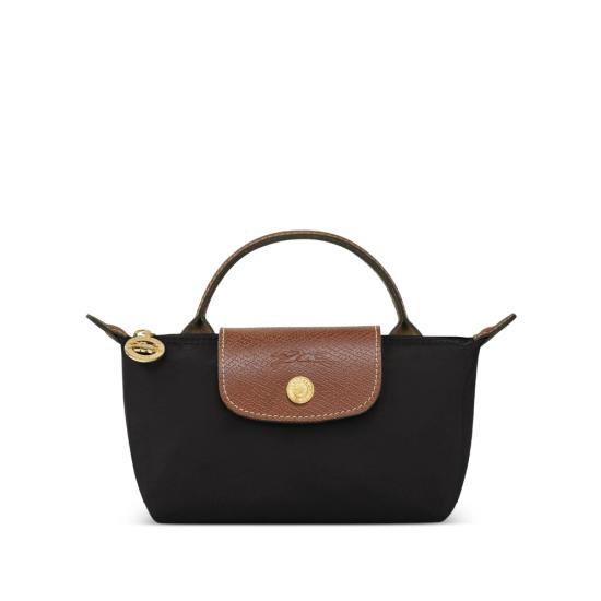 26FW 롱샴 르 플리아쥬 오리지널 핸들 파우치 34175089 001 BLACK