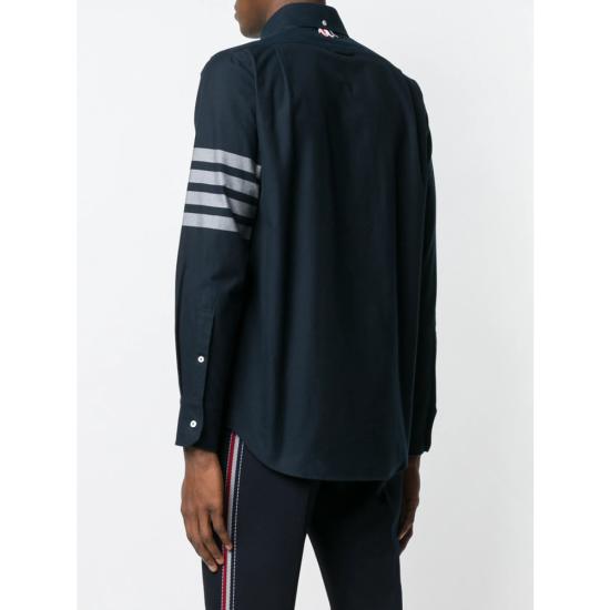 26SS 톰브라운 플란넬 4바 셔츠 MWL272A 05245 415 BLUE - THOM BROWNE