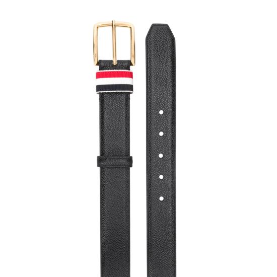 26FW 톰브라운 카프스킨 페블 레더 벨트 MCX039A 00198 001 BLACK - THOM BROWNE