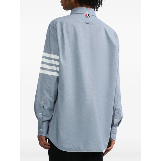 26SS 톰브라운 플란넬 4바 셔츠 MWL272A 05245 480 BLUE - THOM BROWNE