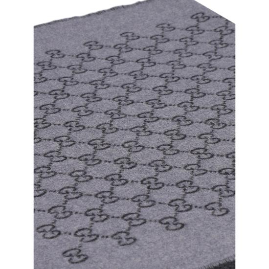 26SS 구찌 GG 자카드 울 머플러 391246 4G200 1160 GREY BLACK - GUCCI