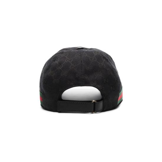 26SS 구찌 웹 디테일 GG 캔버스 베이스볼 캡 200035 KQWBG 1060 BLACK - GUCCI