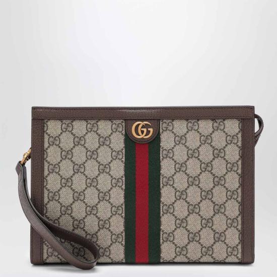 26SS 구찌 GG 슈프림 캔버스 오피디아 파우치 76024396IWT Beige