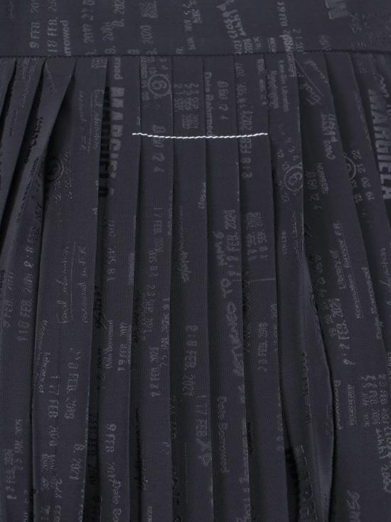  MM6 메종마르지엘라 롱 스커트 Mm6 메종 마르지엘라 미디 길이 플리츠 스커트 블랙 - MM6 MAISON MARGIELA