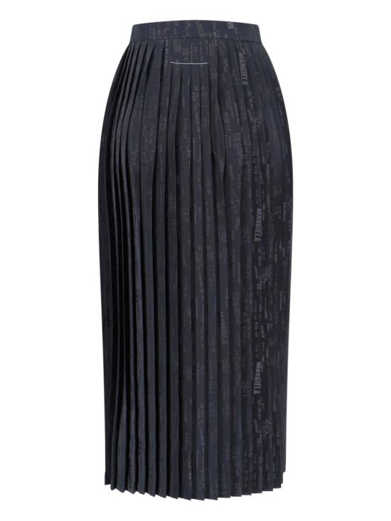  MM6 메종마르지엘라 롱 스커트 Mm6 메종 마르지엘라 미디 길이 플리츠 스커트 블랙 - MM6 MAISON MARGIELA