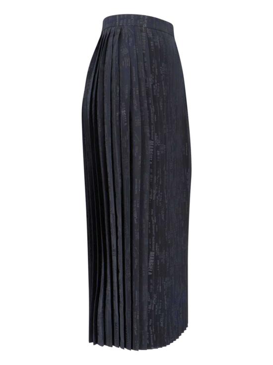  MM6 메종마르지엘라 롱 스커트 Mm6 메종 마르지엘라 미디 길이 플리츠 스커트 블랙 - MM6 MAISON MARGIELA