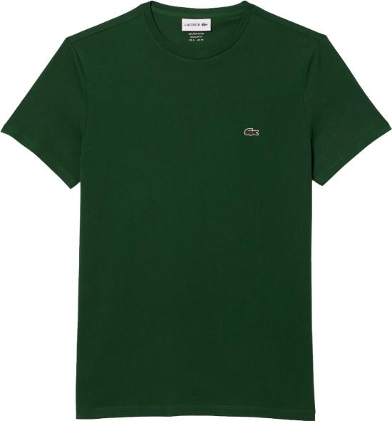26SS 라코스테 피마 코튼 저지 크루넥 티셔츠 TH6709132 DONKERGREEN