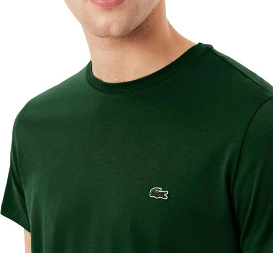 26SS 라코스테 피마 코튼 저지 크루넥 티셔츠 TH6709132 DONKERGREEN - LACOSTE