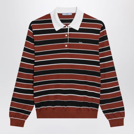 26FW 프라다 폴로 티셔츠 P24D3SOOO193S Brown