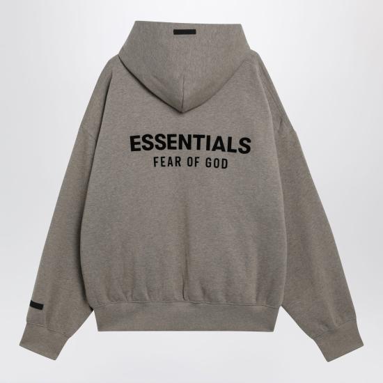 26SS 피어오브갓 후드 티셔츠 192AS262052F Grey - FEAR OF GOD