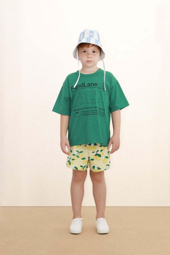  [키즈] 타이니코튼 쇼츠/버뮤다 아동용 오렌지 골지 반바지 - TINYCOTTONS