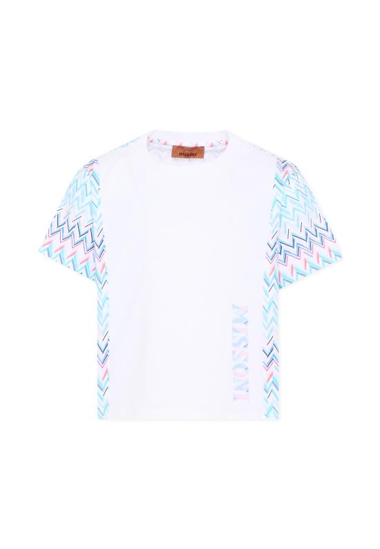 26SS [키즈] 미소니 티셔츠 MY8A11 Z3672 100MC WHITE