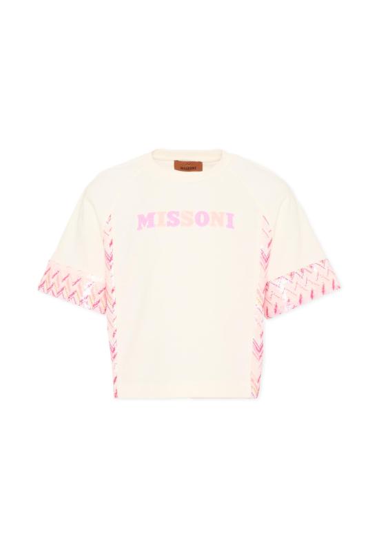 26SS [키즈] 미소니 티셔츠 MY8A51 Z3672 102 IVORY