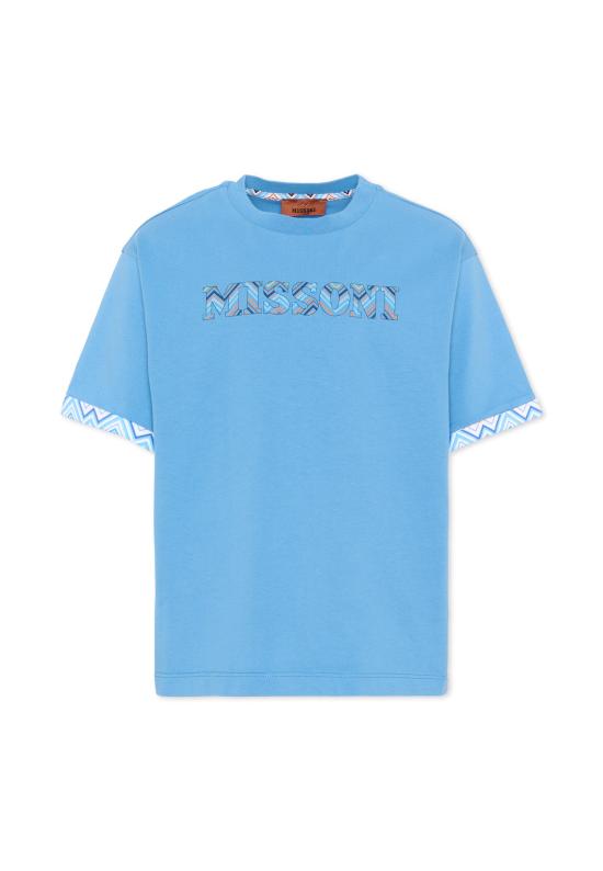 26SS [키즈] 미소니 티셔츠 MY8P11 Z3672 671 LIGHT BLUE
