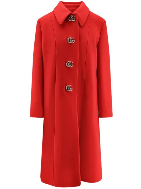  구찌 코트 울  버건디/아이보리