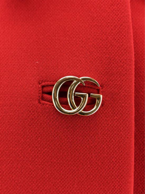  구찌 코트 울  버건디/아이보리 - GUCCI