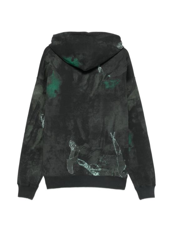 26SS 오프화이트 후드 티셔츠 OMBB085S26FLE00D 0001 Nero - OFF WHITE