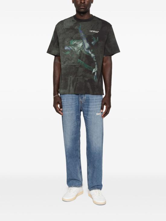 26SS 오프화이트 반팔 티셔츠 OMAA120S26JER00D 0001 Nero - OFF WHITE