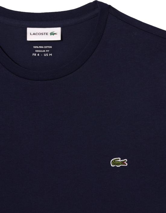 26SS 라코스테 피마 코튼 저지 크루넥 티셔츠 TH6709 NAVY - LACOSTE