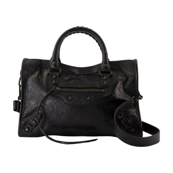 26SS 발렌시아가 르 시티 스몰 백 볼케닉 락 811442 2ABEK 1000 black