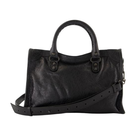 26SS 발렌시아가 르 시티 스몰 백 볼케닉 락 811442 2ABEK 1000 black - BALENCIAGA