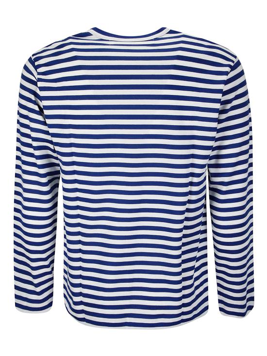 26SS 꼼데가르송 반팔 티셔츠 AXT164051 2 NAVY WHITE - COMME DES GARCONS