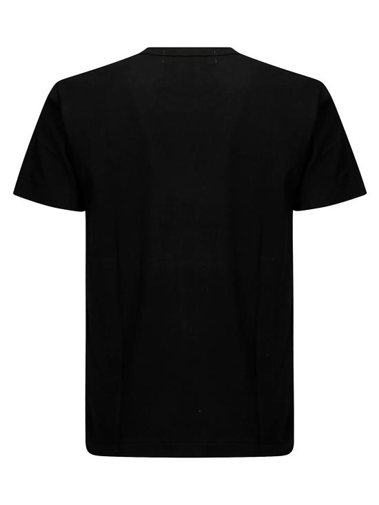 26FW 꼼데가르송 더블하트 와펜 반팔티 AXT288051 1 BLACK - COMME DES GARCONS
