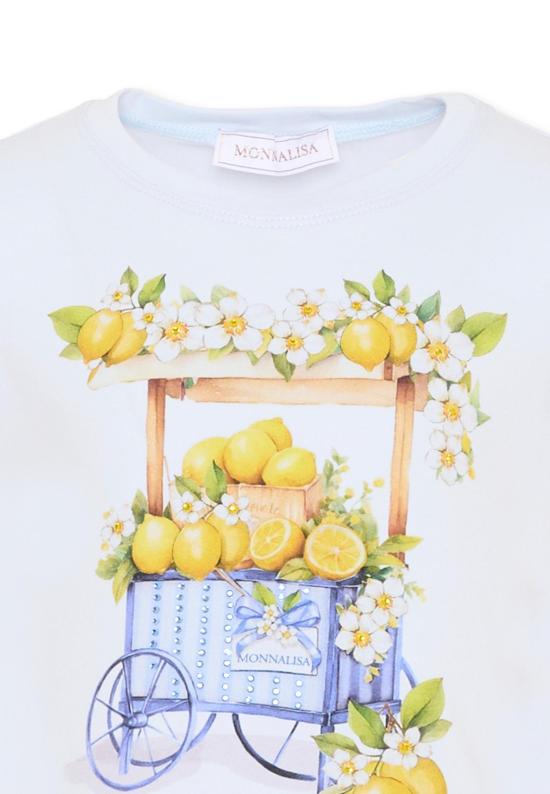 26SS [키즈] 모나리자 티셔츠 11G624 7201 0052 LIGHT BLUE - MONNALISA