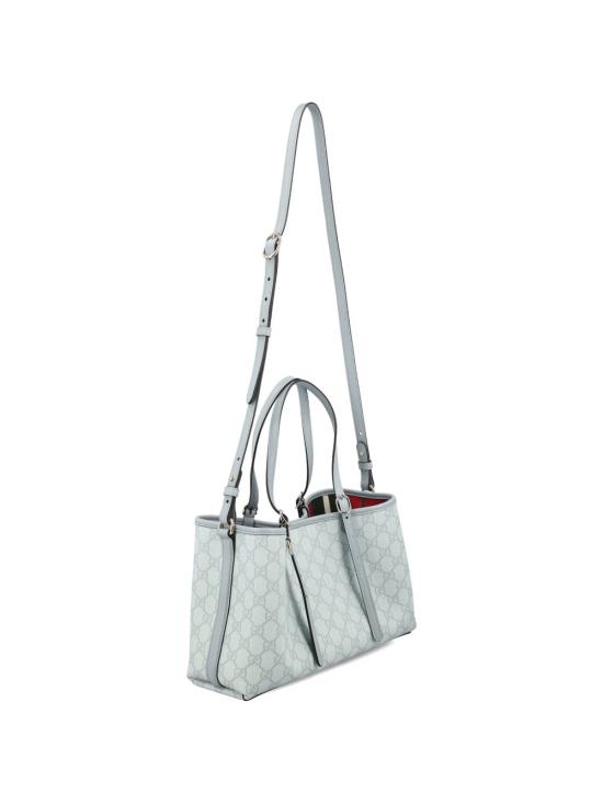 26SS 구찌 GG 엠블럼 미디엄 토트백 815214 FAD6L4943 Clear Blue - GUCCI
