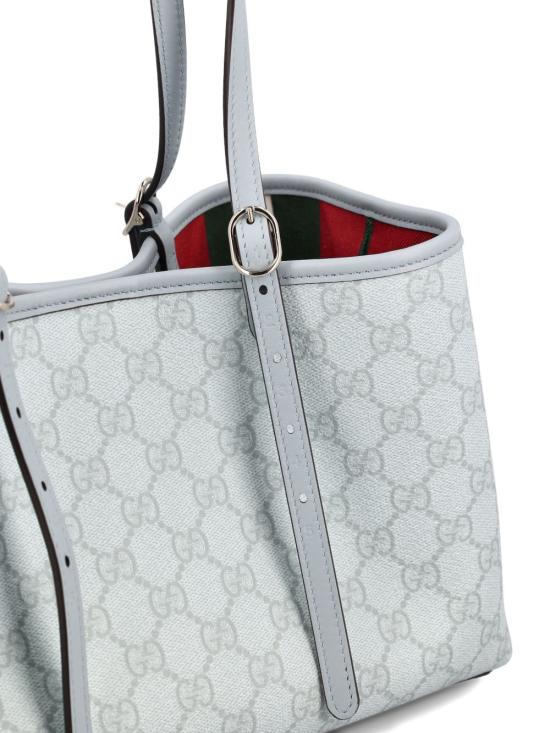 26SS 구찌 GG 엠블럼 미디엄 토트백 815214 FAD6L4943 Clear Blue - GUCCI